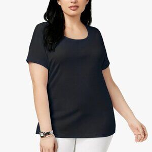 Karen Scott | New black t-shirt blouse 3x